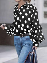 Polka Dot Long Sleeve Loose Shirt